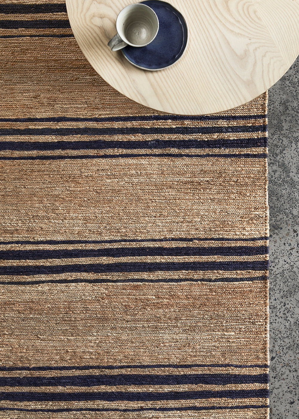 Armadillo River Ticking Stripe - Natural & Indigo