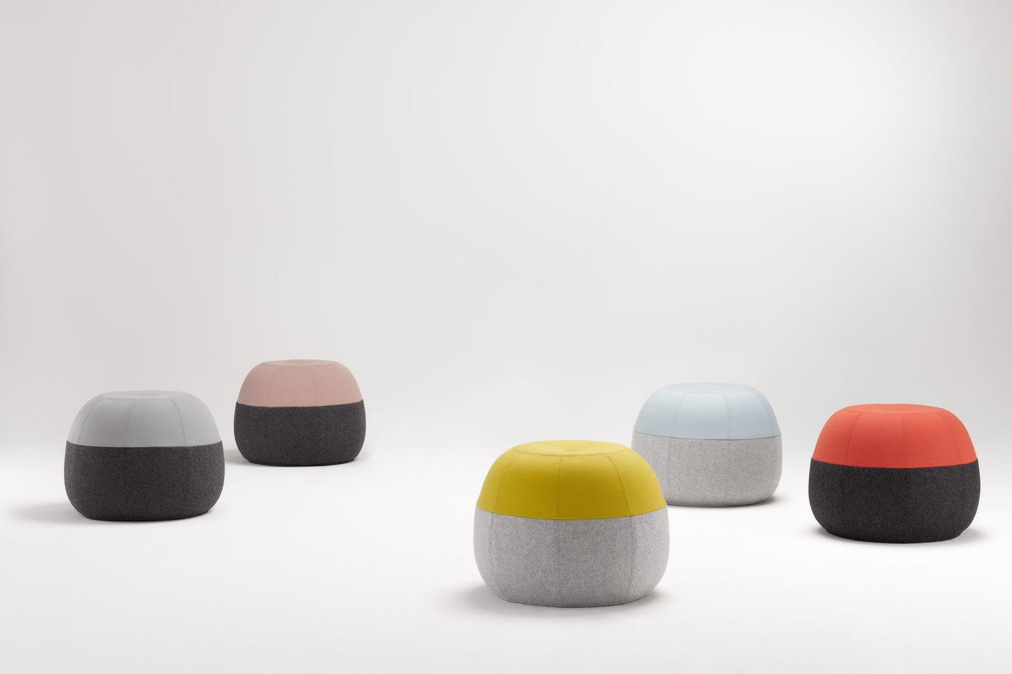 Coco Flip Puku Ottoman | Red/Light Grey