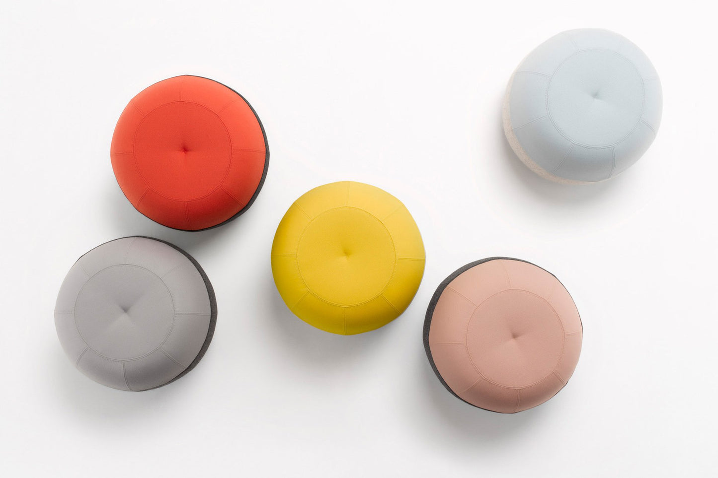 Coco Flip Puku Ottoman | Red/Light Grey