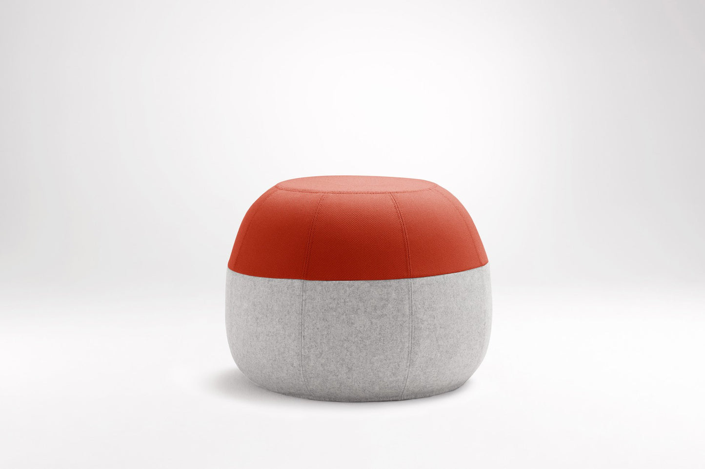 Coco Flip Puku Ottoman | Red/Light Grey