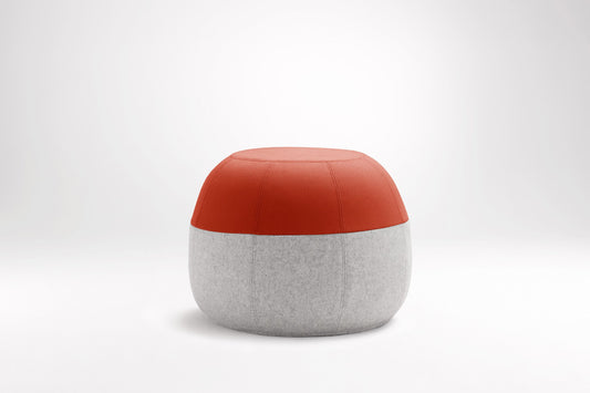 Coco Flip Puku Ottoman | Red/Light Grey