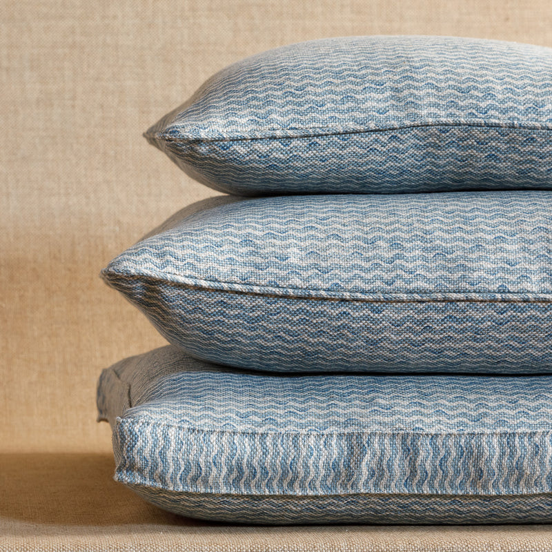 Fermoie Cushion in Light Blue Popple