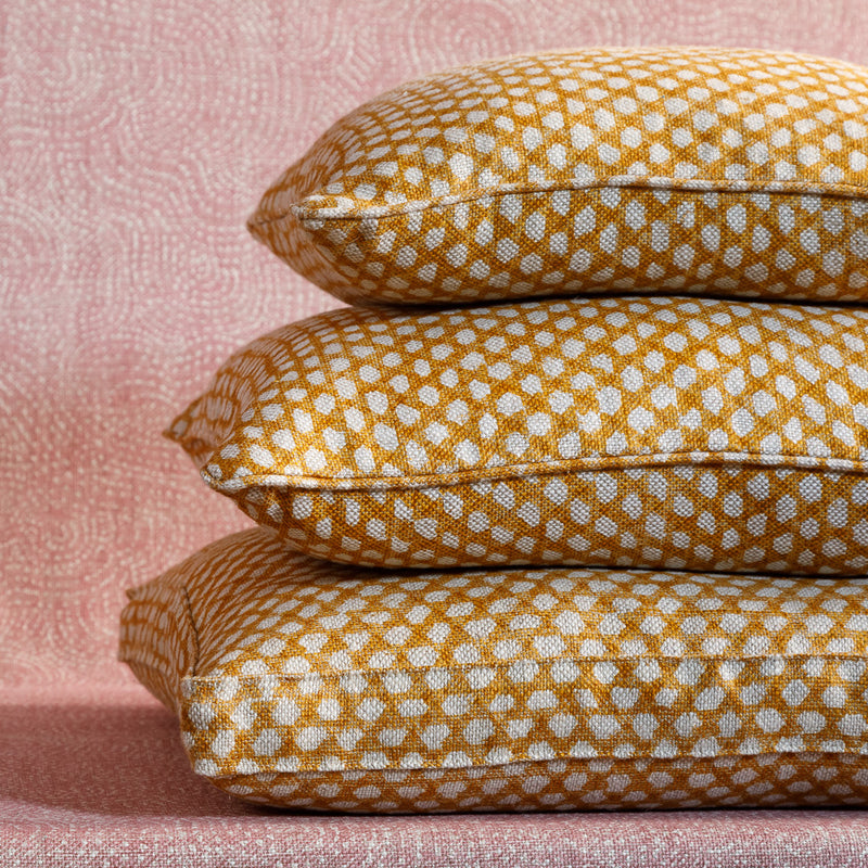 Fermoie Cushion in Yellow Wicker